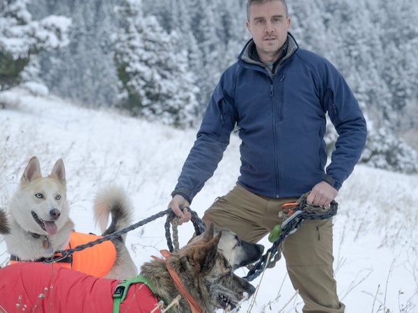 Me and the pups at home in Montana.