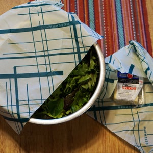 Bee's Wrap, cotton sheets covered in beeswax, is an awesome, reusable alternative to plastic wrap.