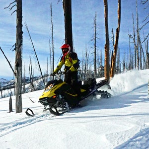 A snowmobiler riding illegally in a federal wilderness area in Western Montana earlier this month