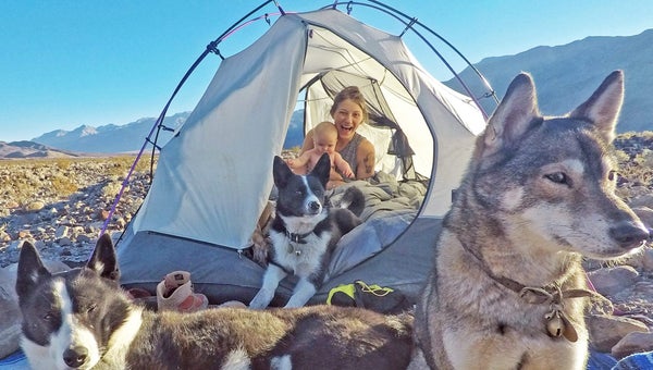 My friends Rachel and Ty use a smaller tent than I do, but otherwise they employ a similar setup to what you’re reading about here.