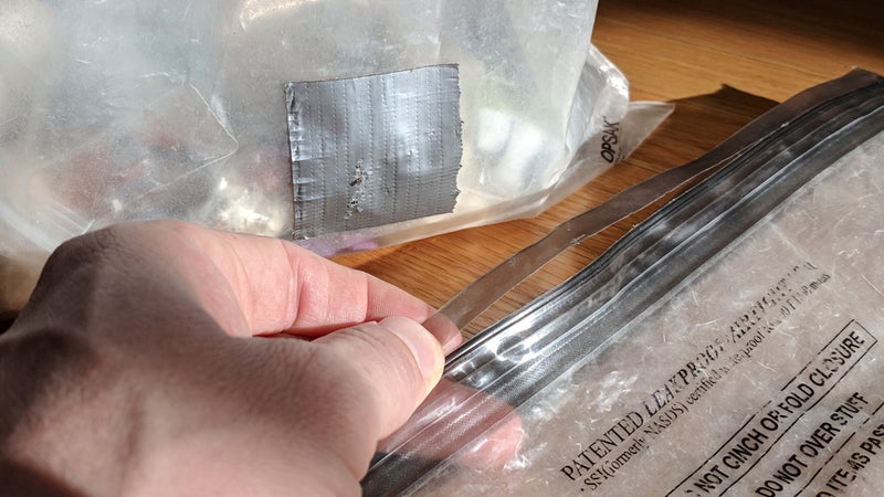 Holes in the bag body can easily be repaired with duct tape or Tenacious Tape. There is no fix for the seal, which I find blows out after about four to six weeks of daily use.