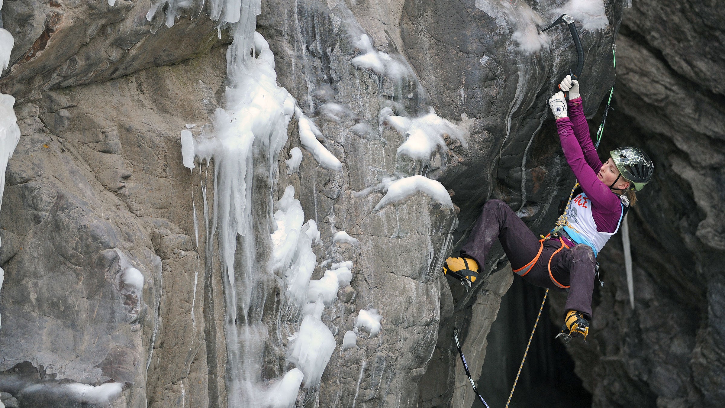 Emily Harrington in the 17th annual Ouray Ice festival in 2012.