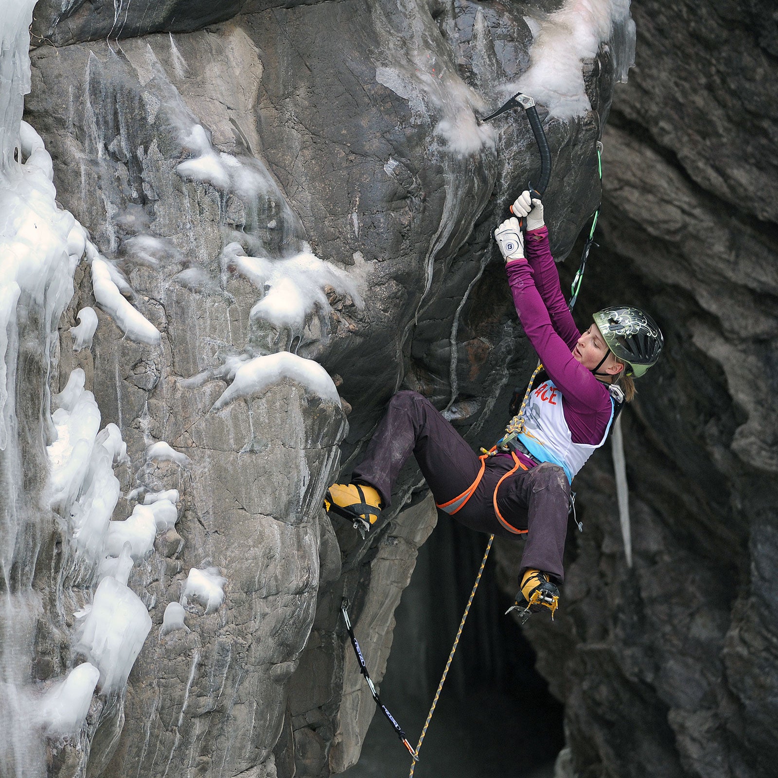 Emily Harrington in the 17th annual Ouray Ice festival in 2012.