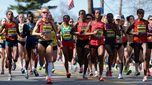 2012 marked a milestone for the Boston marathon: Average run time for female competitors was faster than that of the men.