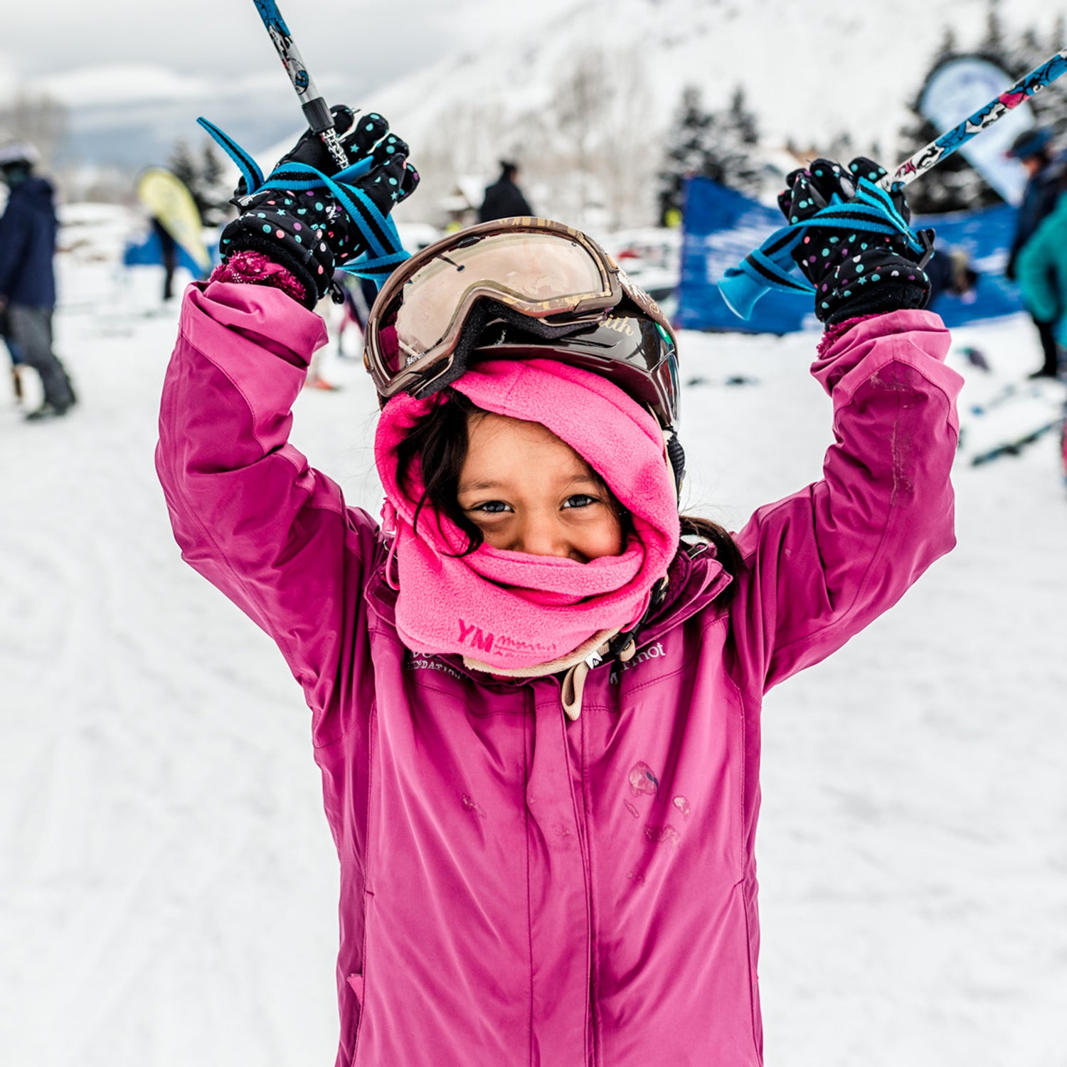 A young skier with the Doug Coombs Foundation, which works with many children who have immigrated or whose parents have immigrated to America.