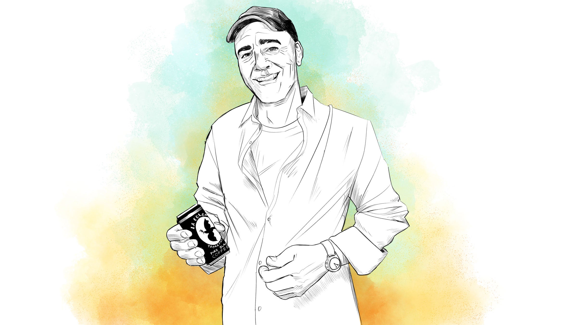 He loves coffee, he loves his kids, and he loves adventure.