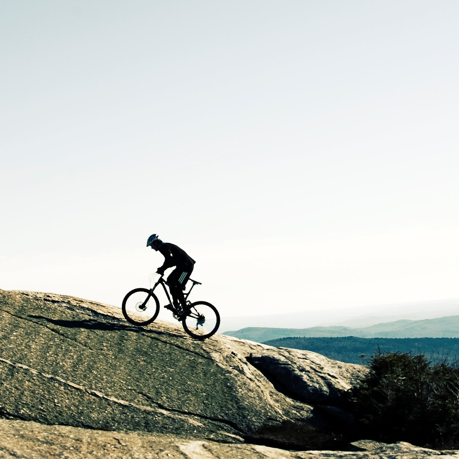 A lone rider near Canaan, New Hampshire