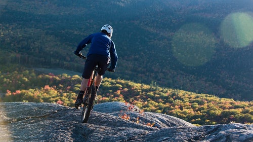 A rider in North Conway, New Hampshire