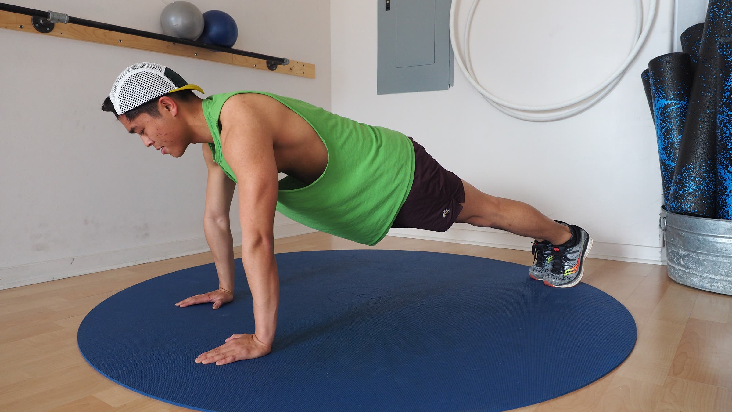 man at top of push-up