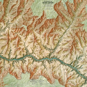 “The Heart of the Grand Canyon” map took eight years of fieldwork, drafting, and painting to complete. It was published by National Geographic in 1978 as a stand-alone map and as a supplement to the July magazine issue.