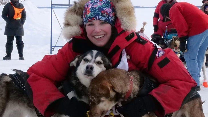 The author with her dog team