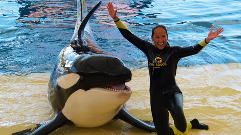 Orca Ocean trainer Claudia Vollhardt.