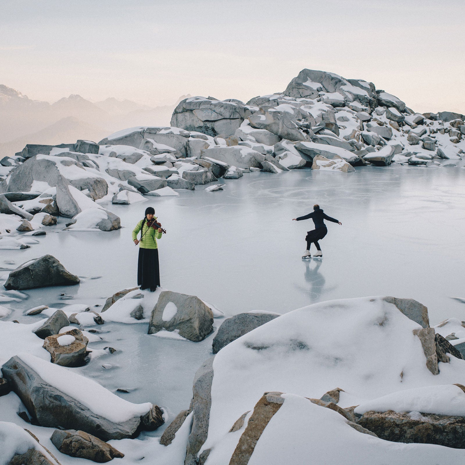 Anastasia Allison and Rose Freeman hike into the wildnerness to play their music and their performances have been witnessed by fewer than 30 people.