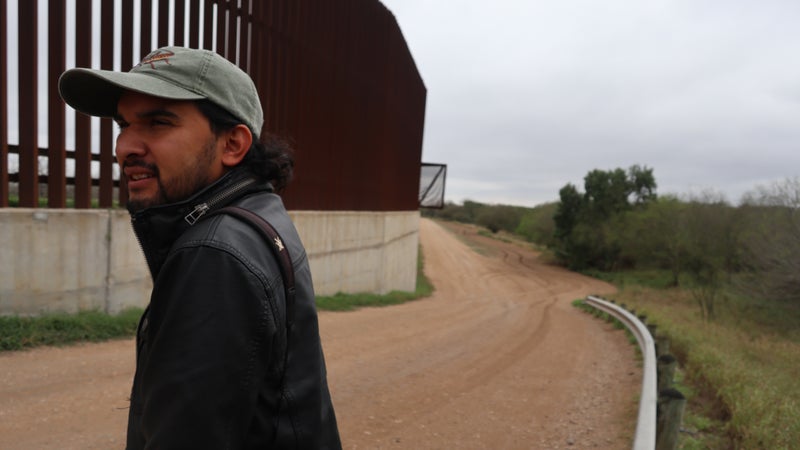 Ernest Herrera at the border.