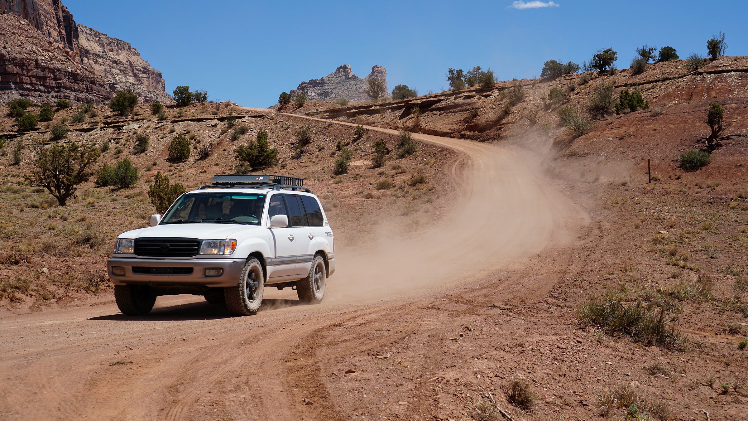 The fully off-road ready 1999 Toyota Land Cruiser
