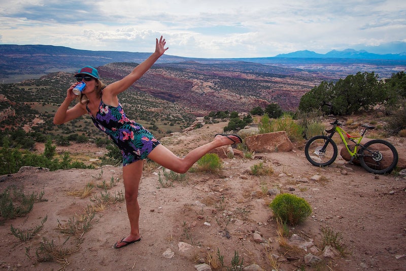 The newly pregnant author on her Pepsi-fueled mountain-biking hut trip