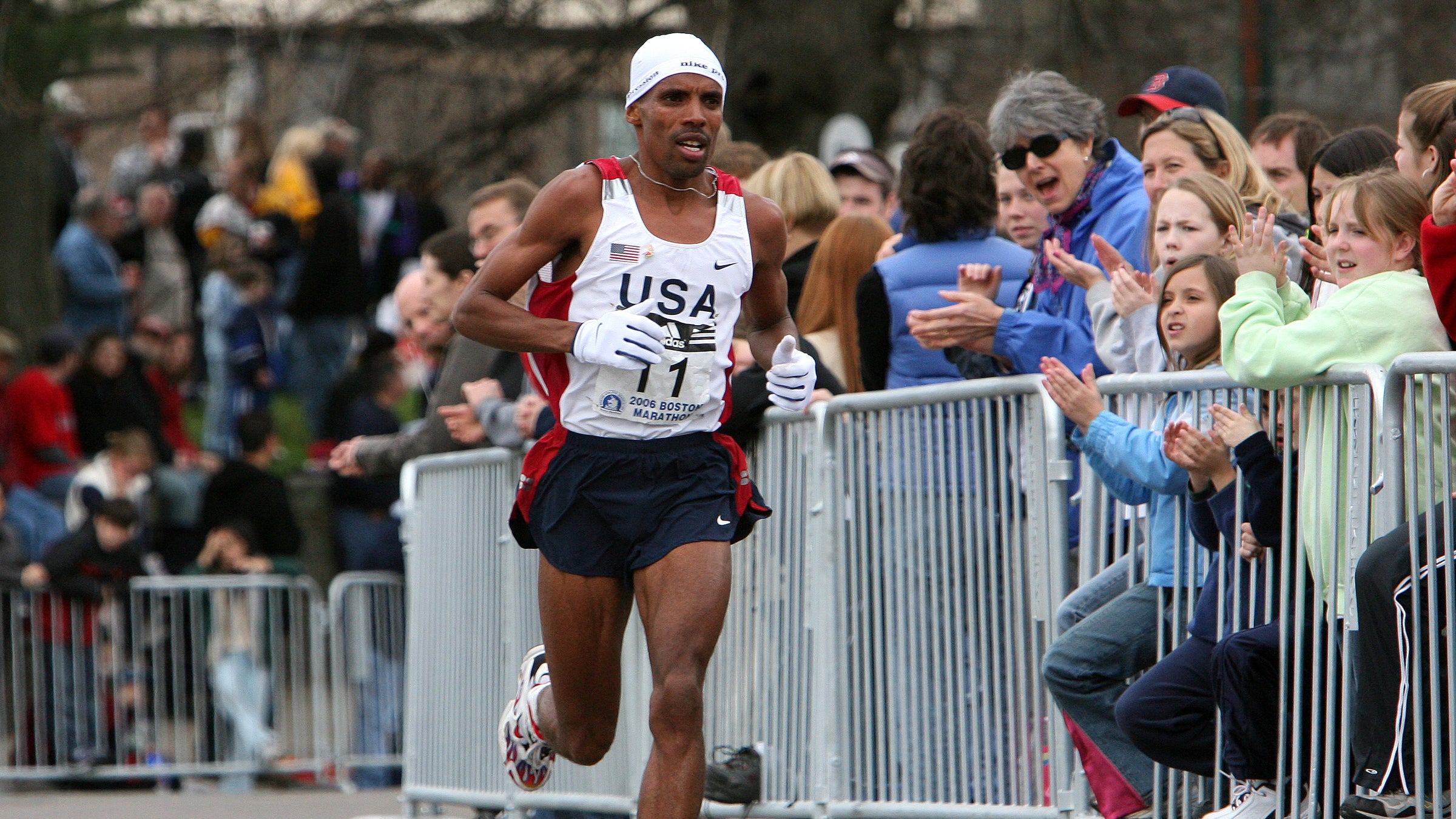 Keflezighi during the 2006 Boston Marathon