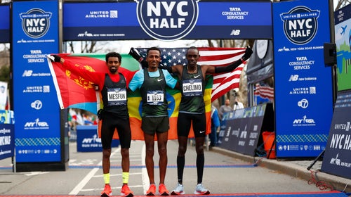 A non-elite runner, the 24-year-old Ethiopian Belay Tilahun, won the NYC Half last Sunday.