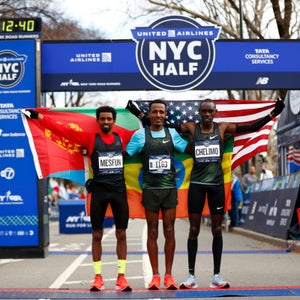 A non-elite runner, the 24-year-old Ethiopian Belay Tilahun, won the NYC Half last Sunday.