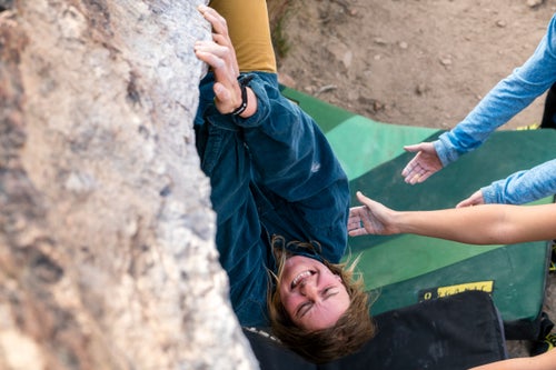 Gabriella Clark came from Australia (by way of Canada) to make the most of her first Women’s Climbing Fest and send at the Happys.