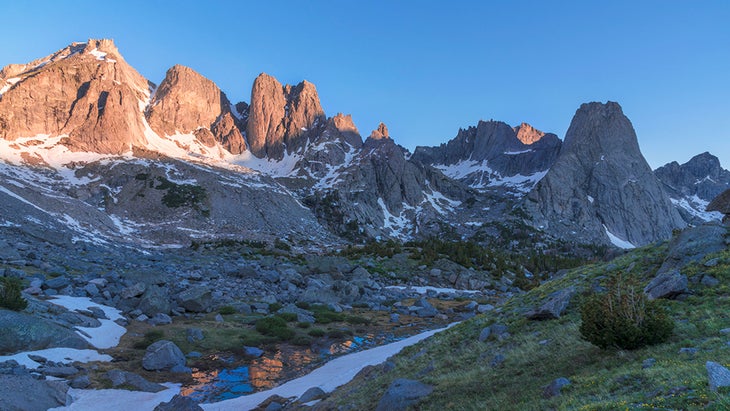 jagged, snowy peaks