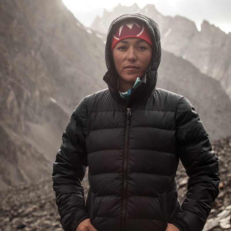 Ascend member Hanifa Yousoufi at Mount Noshaq base camp