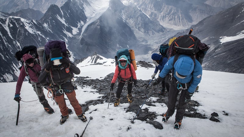Little is known about routes to the top of Noshaq, and the team encountered ice and deep snow.