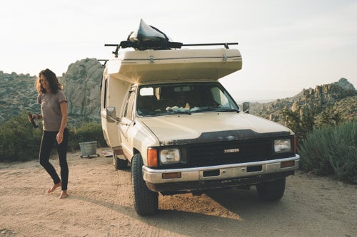 In September 2015, with no road life experience other than weekend camping trips, Genevieve packed up her newly purchased Toyota Bandit and left her native Florida for a cross-country road trip with no end date. Her first night on the road, she camped at a Savannah, Georgia-area RV park to get her feet wet. Since that night, she has never again parked the Willie Rose at an RV park or even a Walmart—save for the occasional day use—in more than a year and a half on the road.