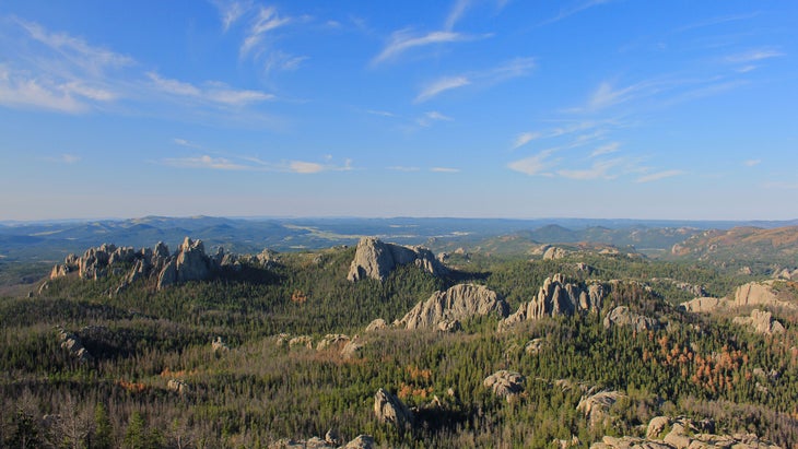 view over little peaks and forest