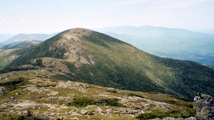 barren mountain with trail