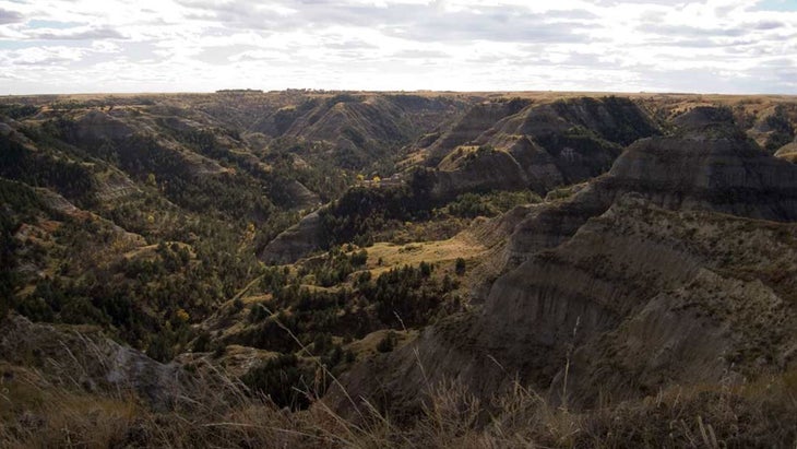 looking out over bluffs and valleys