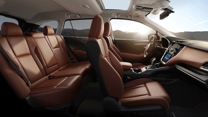 The new interior looks seriously nice. Rear seat legroom remains superior to that offered by a Mercedes E-class, while the new leather-wrapped dash really ups the luxury quotient.