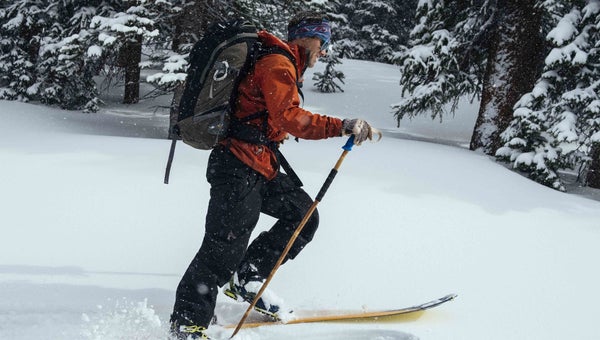 man skiing in the best men's ski pants