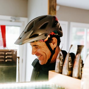 Chris Schierholtz picks up his morning coffee at Equator's Tam Junction cafe on January 28, 2019 in Mill Valley, California.