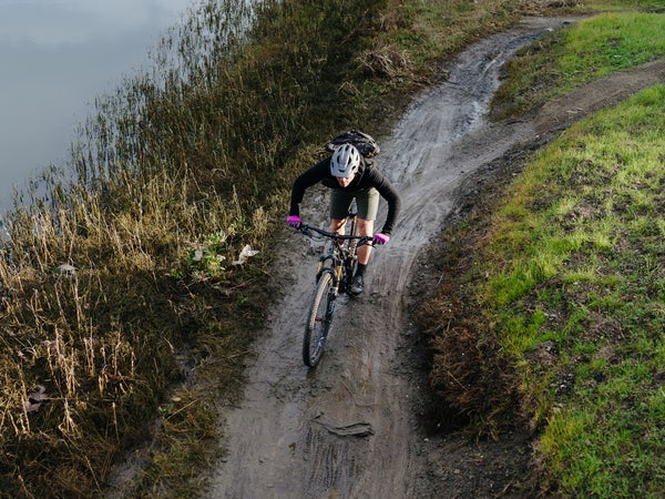 8:19 A.M.
About 15 minutes from home, Chris makes a hairpin turn under Highway 1 to hit his first dose of dirt. “It’s where I start to shift from the city streets and cars and start my descent into the natural world.”