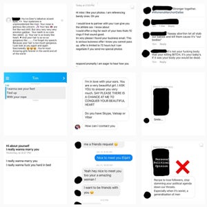 A collection of direct messages on the @chossydms account