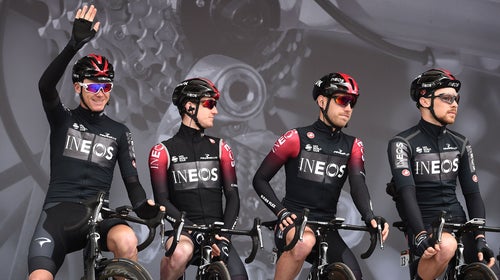 The launch of Team Ineos (formerly Team Sky) landed on some rough terrain.