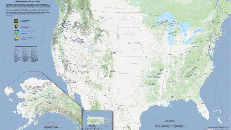 Rivers are small and thin, zoom in.