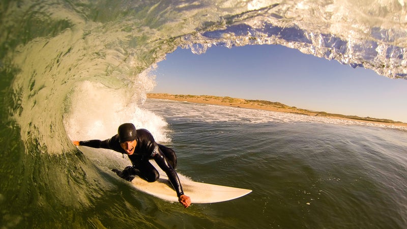 Surfers and the waves they ride