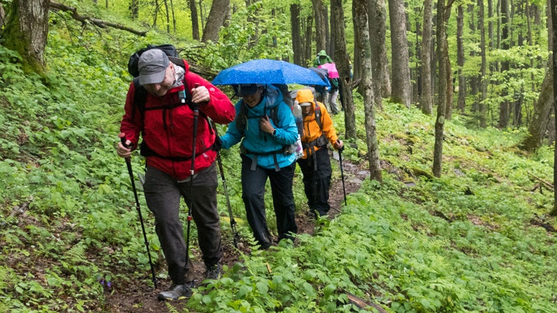 In a downpour, would you rather be relying on just a rain shell or a rain shell plus an umbrella?