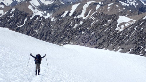 Sam Chaneles on the John Muir Trail in June 2017