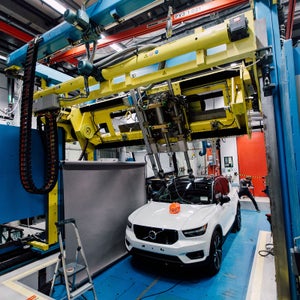 Volvo and POC are collaborating to test what happens to a bike helmet when it collides with a car.