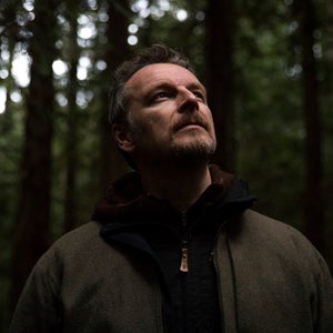 Chris Morgan during a forest bathing session at IslandWood, a learning center on Bainbridge Island.