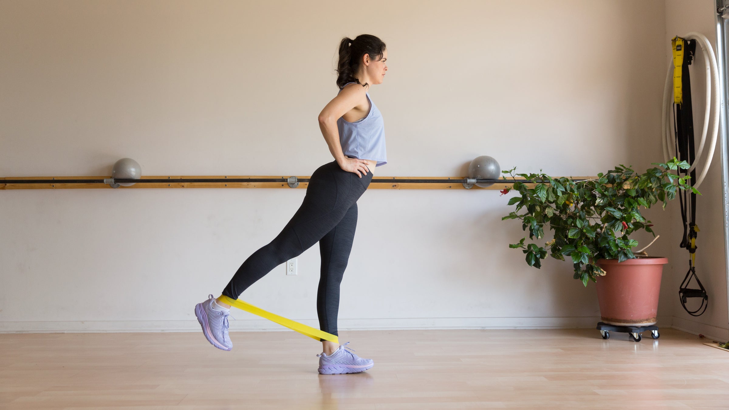 Butt Exercise Using Resistance Band