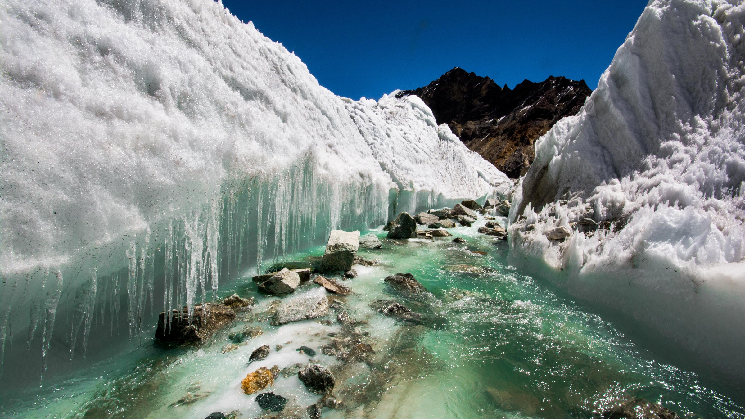 Glacial meltwater in the Himalayas