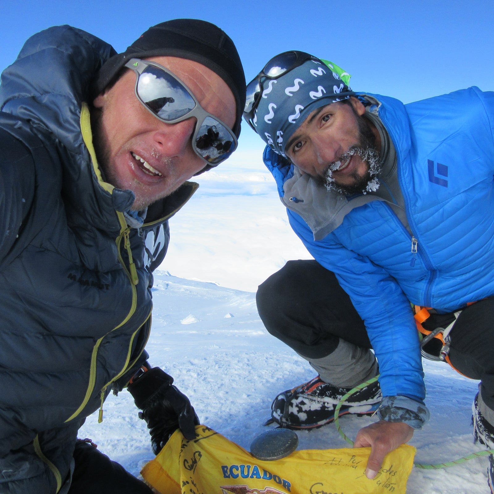 Karl Egloff (left), an Ecuadorian-Swiss climber, set a blazing-fast new record on Denali this Thursday. He finished the project in 11 hours and 44 minutes.