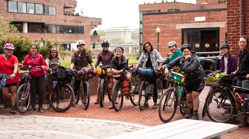 Members of the WTF Bikexplorers Mid-Atlantic group, which biked the C&O Canal together