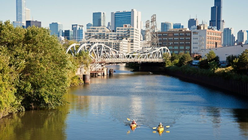 Paddling on the Chicago River