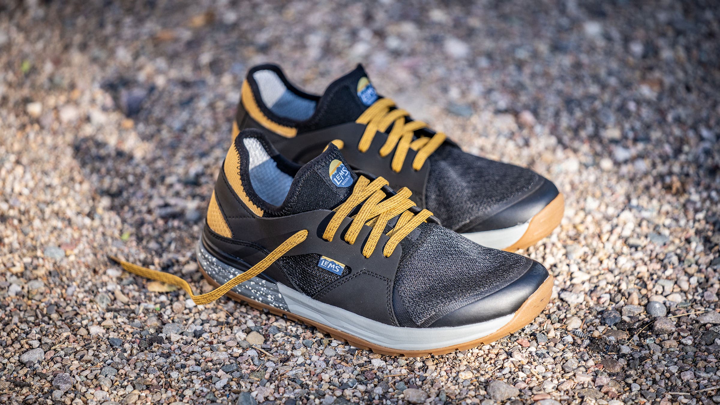 LEMS sz 9.5 Mesa shoe in Coastal Blue Sneakers with Yellow Laces great condition Lems Shoes Mesa Trail Sneaker - Coastal | Trail Sneakers  main image 2