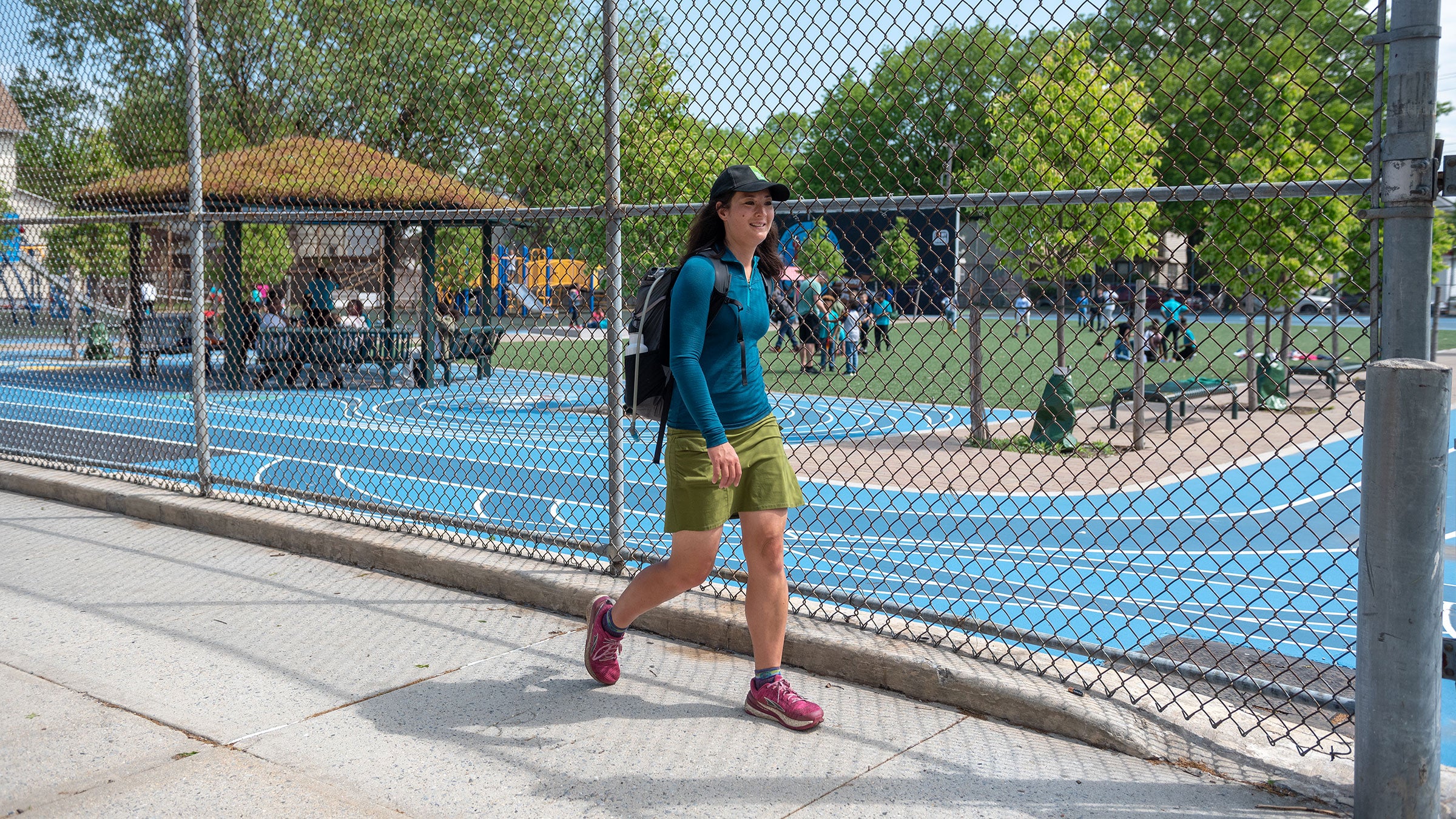 Appalachian Trail record holder Liz Thomas thru-hiking New York City